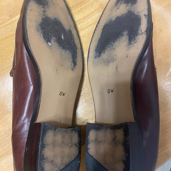 Enzo Angiolini Brown Leather Loafers Slip On Flats Moc Toe Shoes Womens 8W - Picture 5 of 5